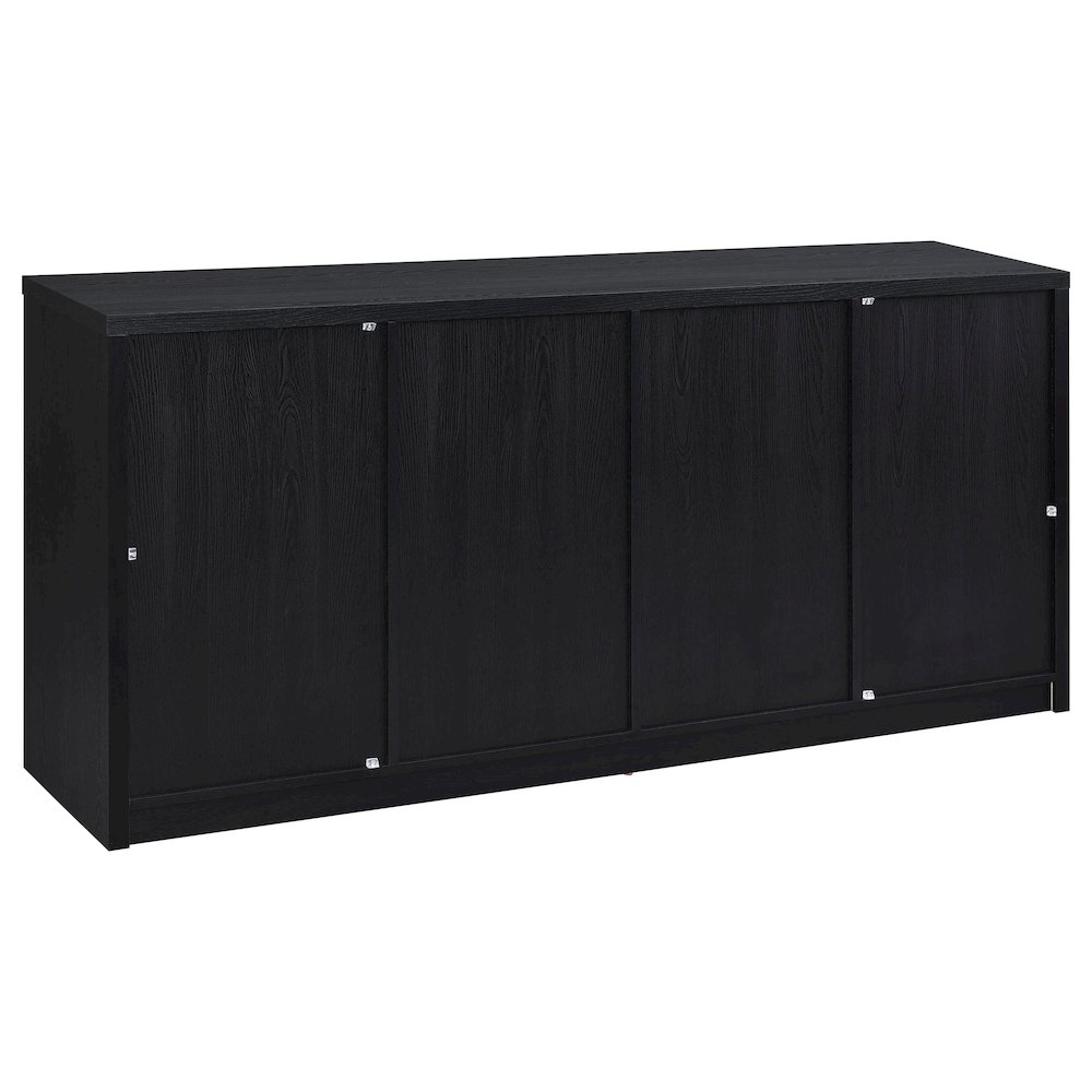 Riva 4-door Dining Sideboard Buffet Storage Credenza Black. Picture 7