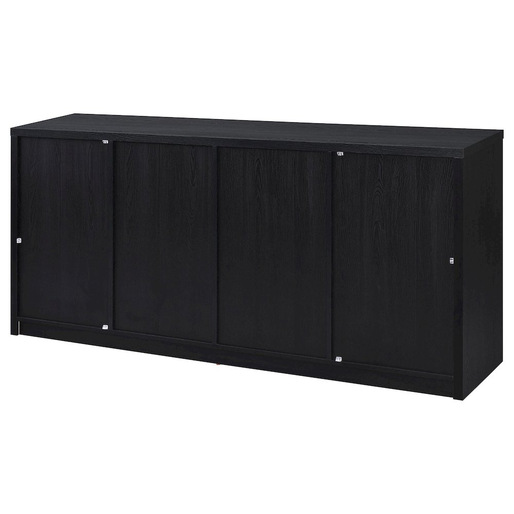 Riva 4-door Dining Sideboard Buffet Storage Credenza Black. Picture 8