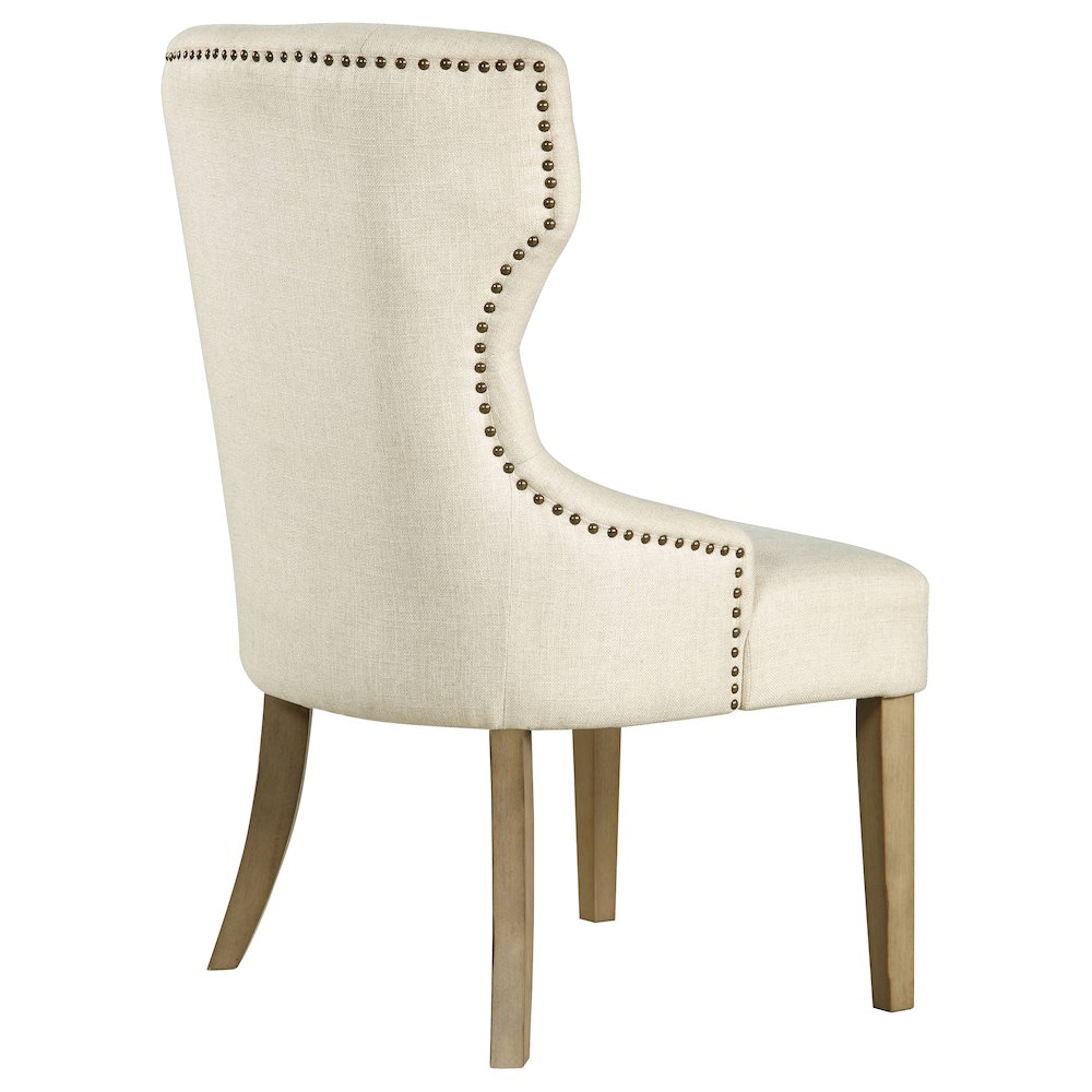 Baney Tufted Upholstered Dining Chair Beige and Rustic Grey. Picture 7