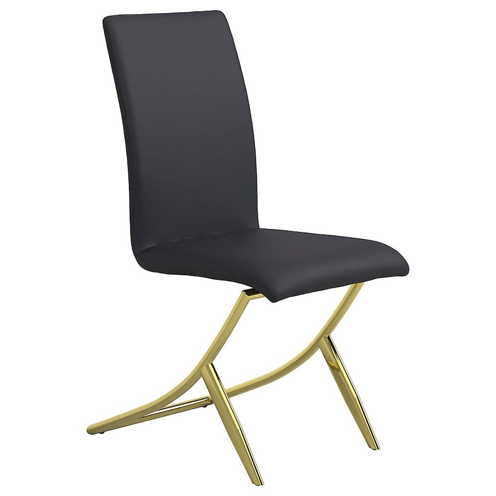 Carmelia Upholstered Dining Side Chair Black (Set of 4). Picture 3