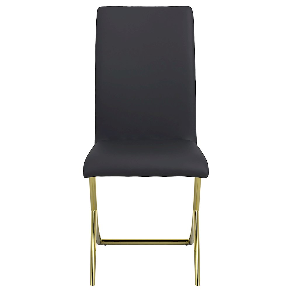 Carmelia Upholstered Dining Side Chair Black (Set of 4). Picture 4
