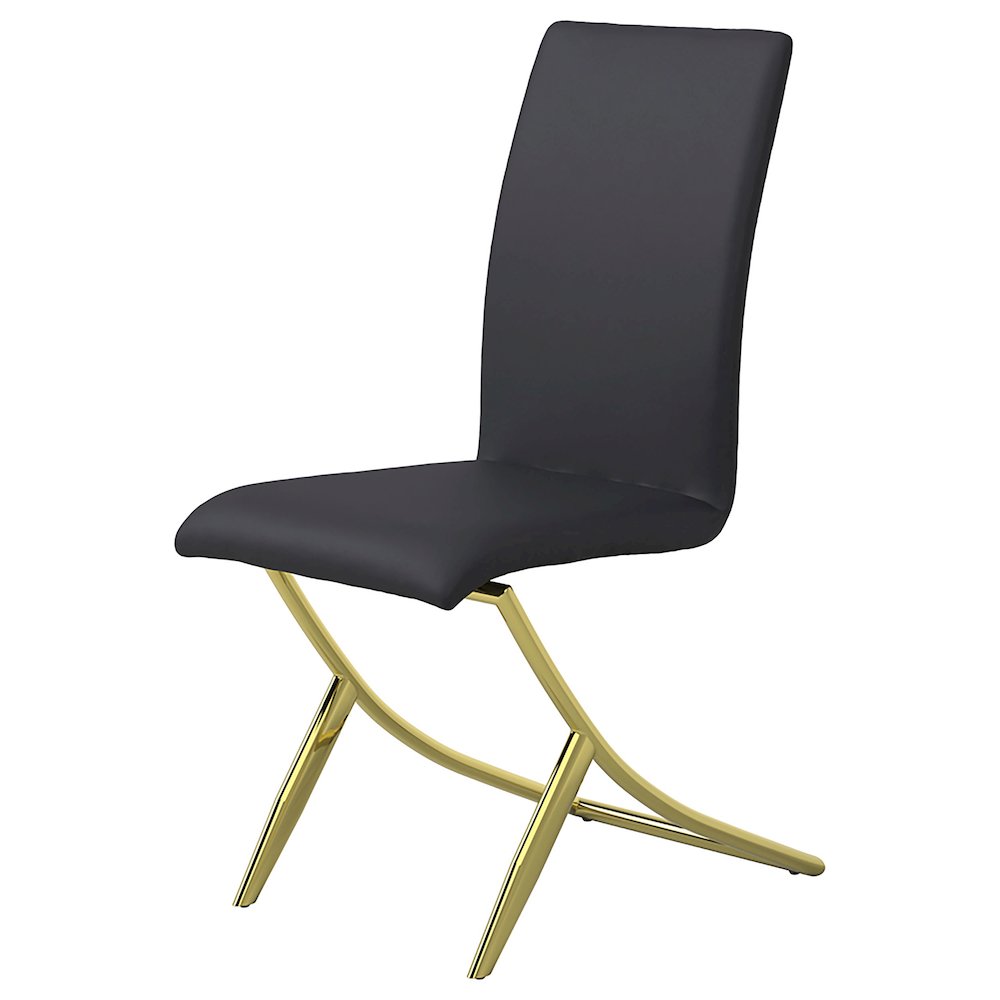 Carmelia Upholstered Dining Side Chair Black (Set of 4). Picture 5