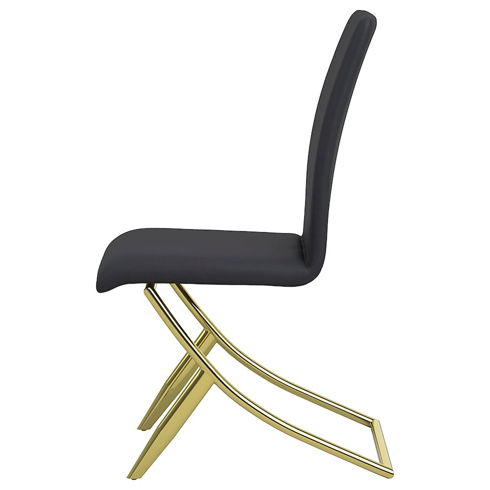 Carmelia Upholstered Dining Side Chair Black (Set of 4). Picture 6