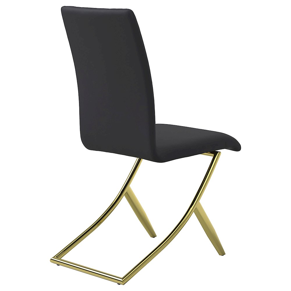 Carmelia Upholstered Dining Side Chair Black (Set of 4). Picture 9