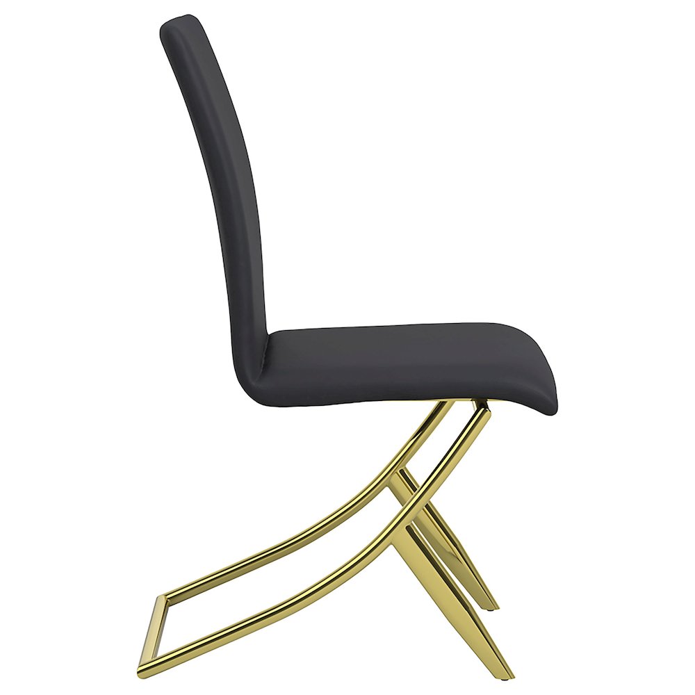 Carmelia Upholstered Dining Side Chair Black (Set of 4). Picture 10