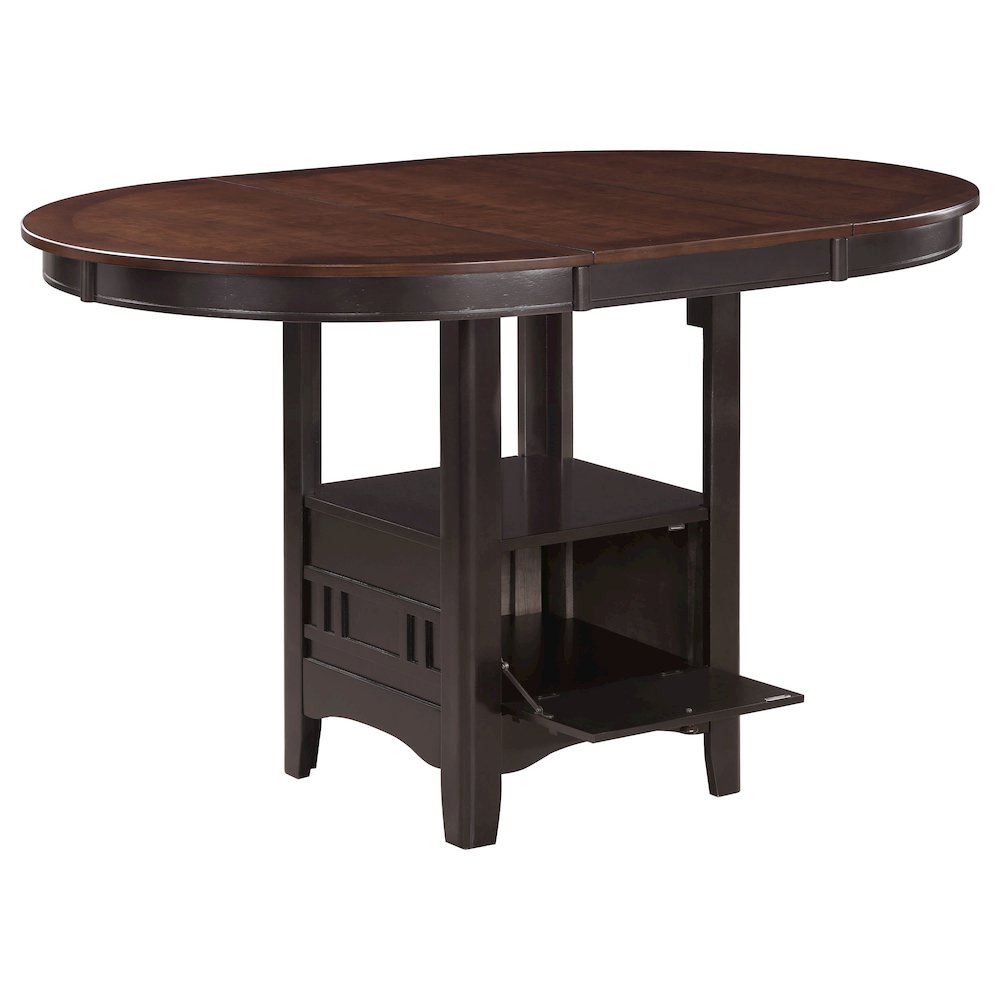 Lavon Oval 60-inch Extension Counter Dining Table Chestnut. Picture 1