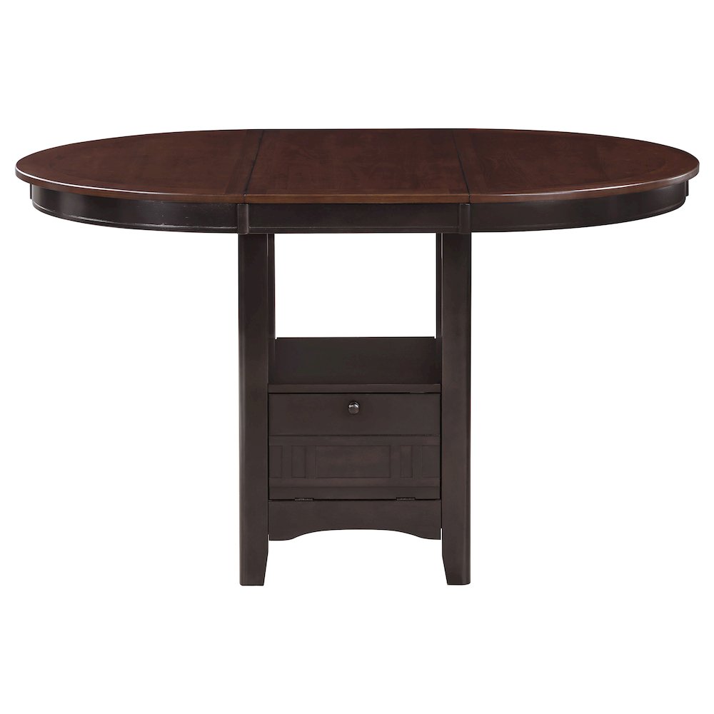 Lavon Oval 60-inch Extension Counter Dining Table Chestnut. Picture 3