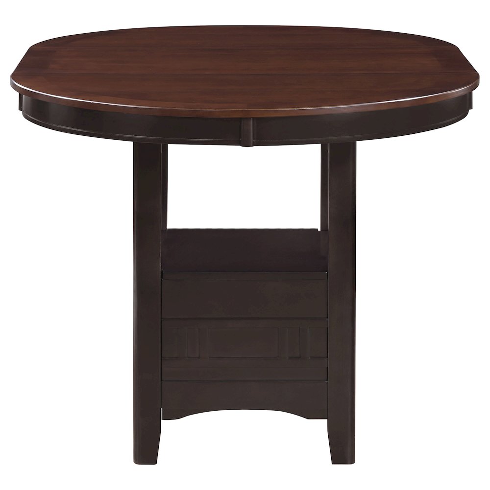 Lavon Oval 60-inch Extension Counter Dining Table Chestnut. Picture 4