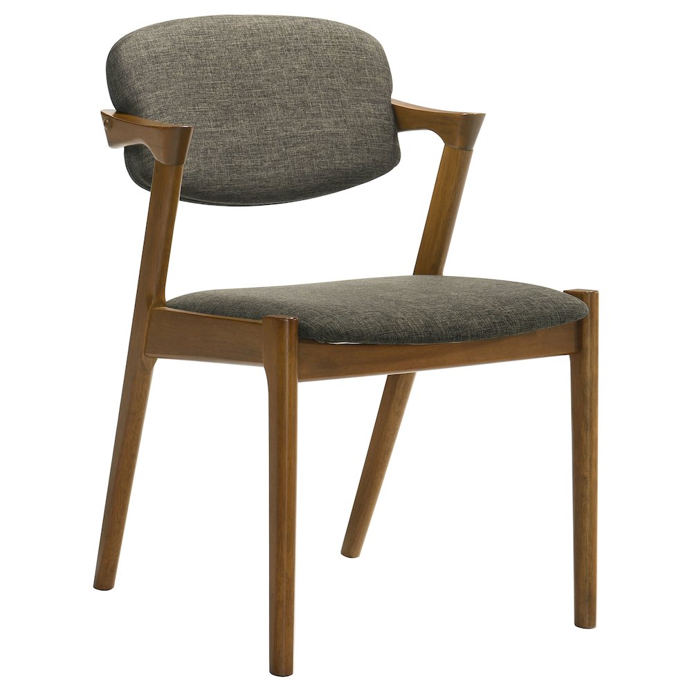 Malone Padded Wood Dining Arm Chair Dark Walnut (Set of 2). Picture 3
