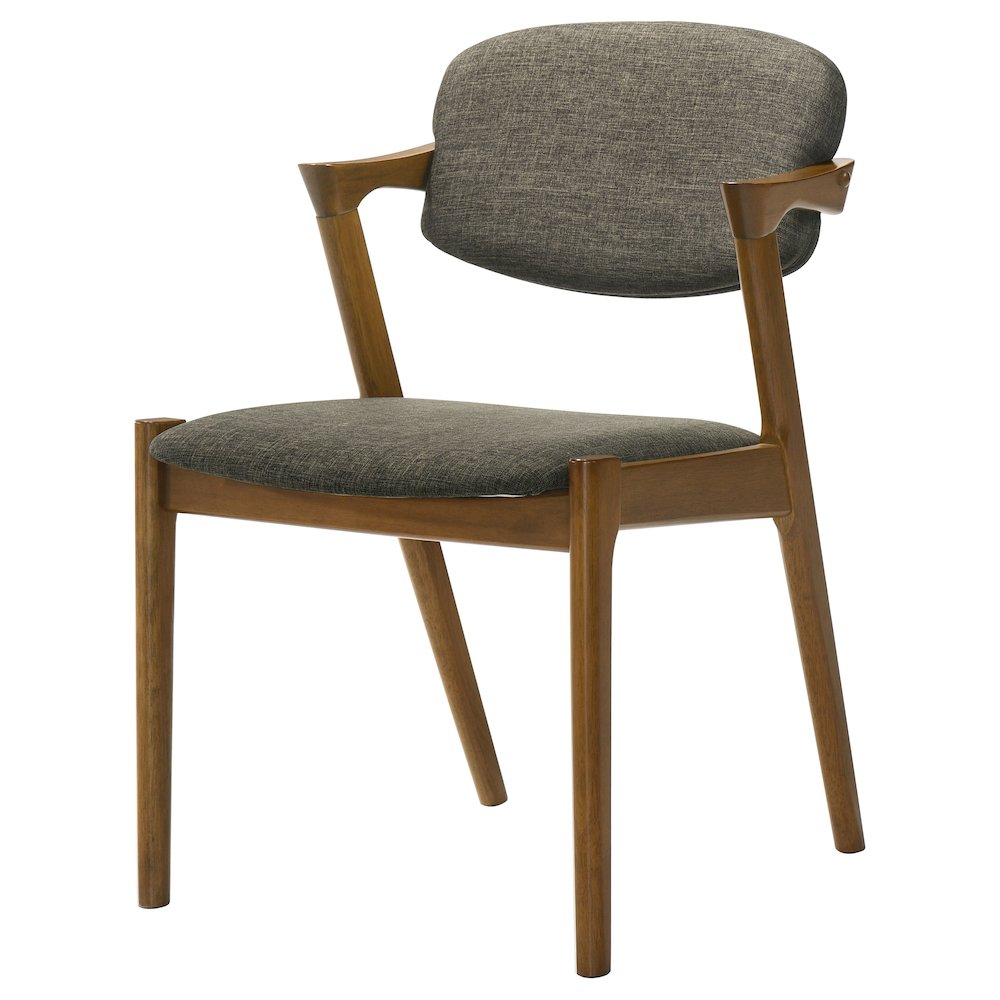 Malone Padded Wood Dining Arm Chair Dark Walnut (Set of 2). Picture 5