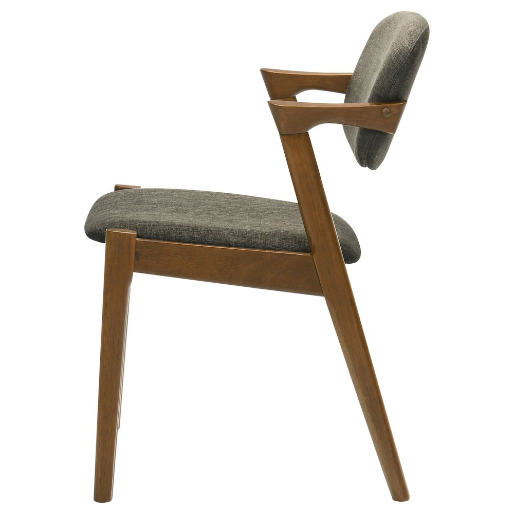 Malone Padded Wood Dining Arm Chair Dark Walnut (Set of 2). Picture 6