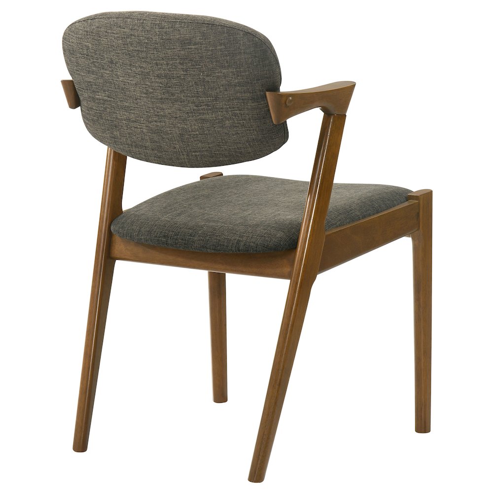 Malone Padded Wood Dining Arm Chair Dark Walnut (Set of 2). Picture 8