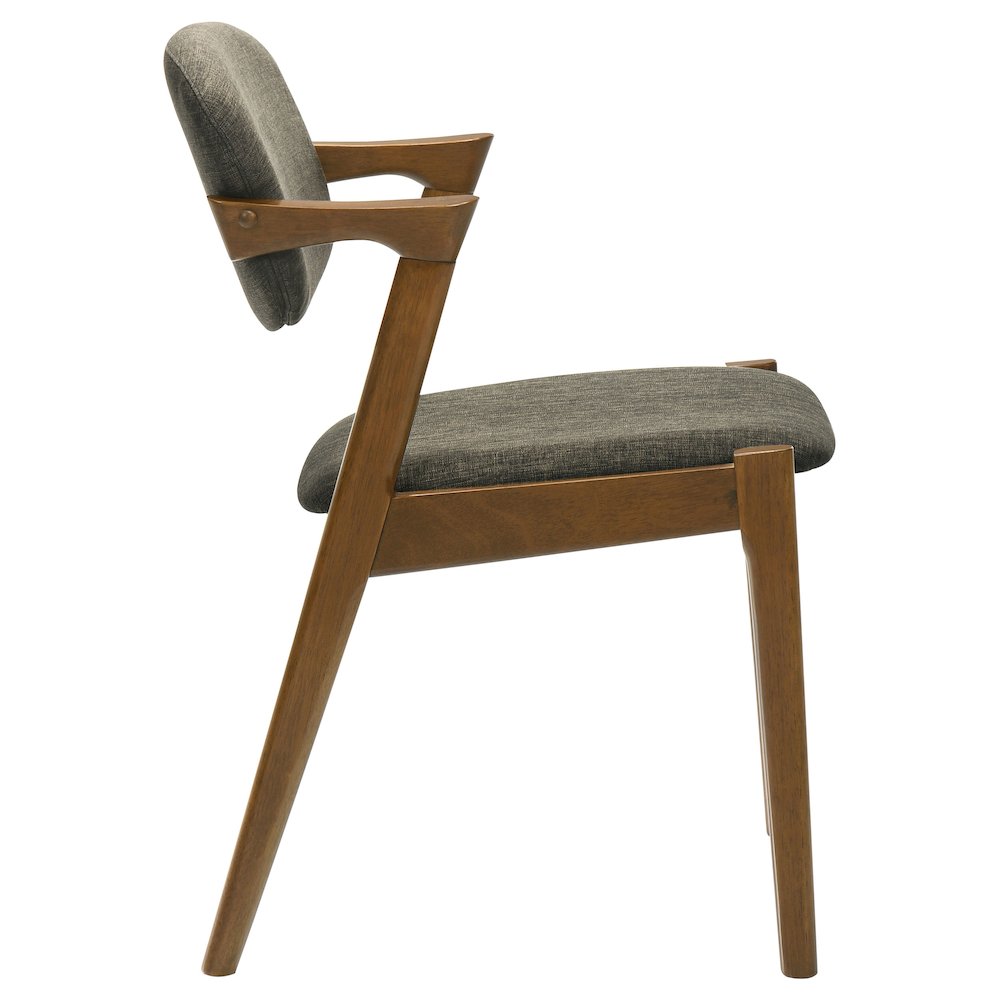 Malone Padded Wood Dining Arm Chair Dark Walnut (Set of 2). Picture 9