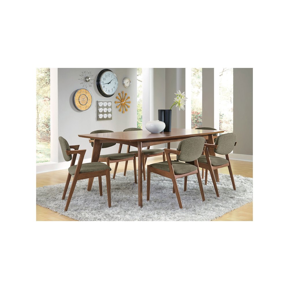 Malone Padded Wood Dining Arm Chair Dark Walnut (Set of 2). Picture 12