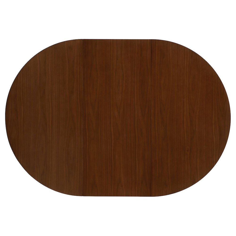 Jedda 5-piece Oval Dining Table Set Dark Walnut. Picture 7