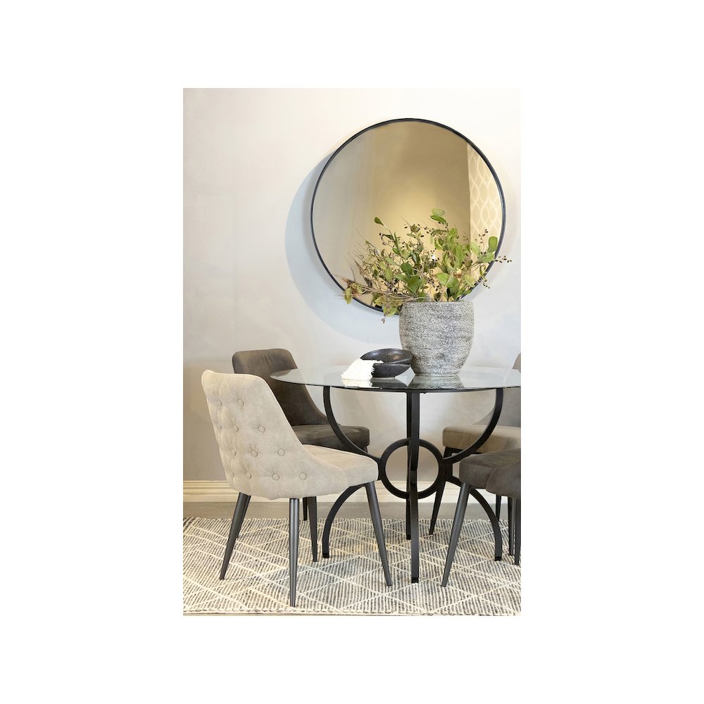 Cosmo Upholstered Dining Side Chair Light Grey (Set of 2). Picture 11