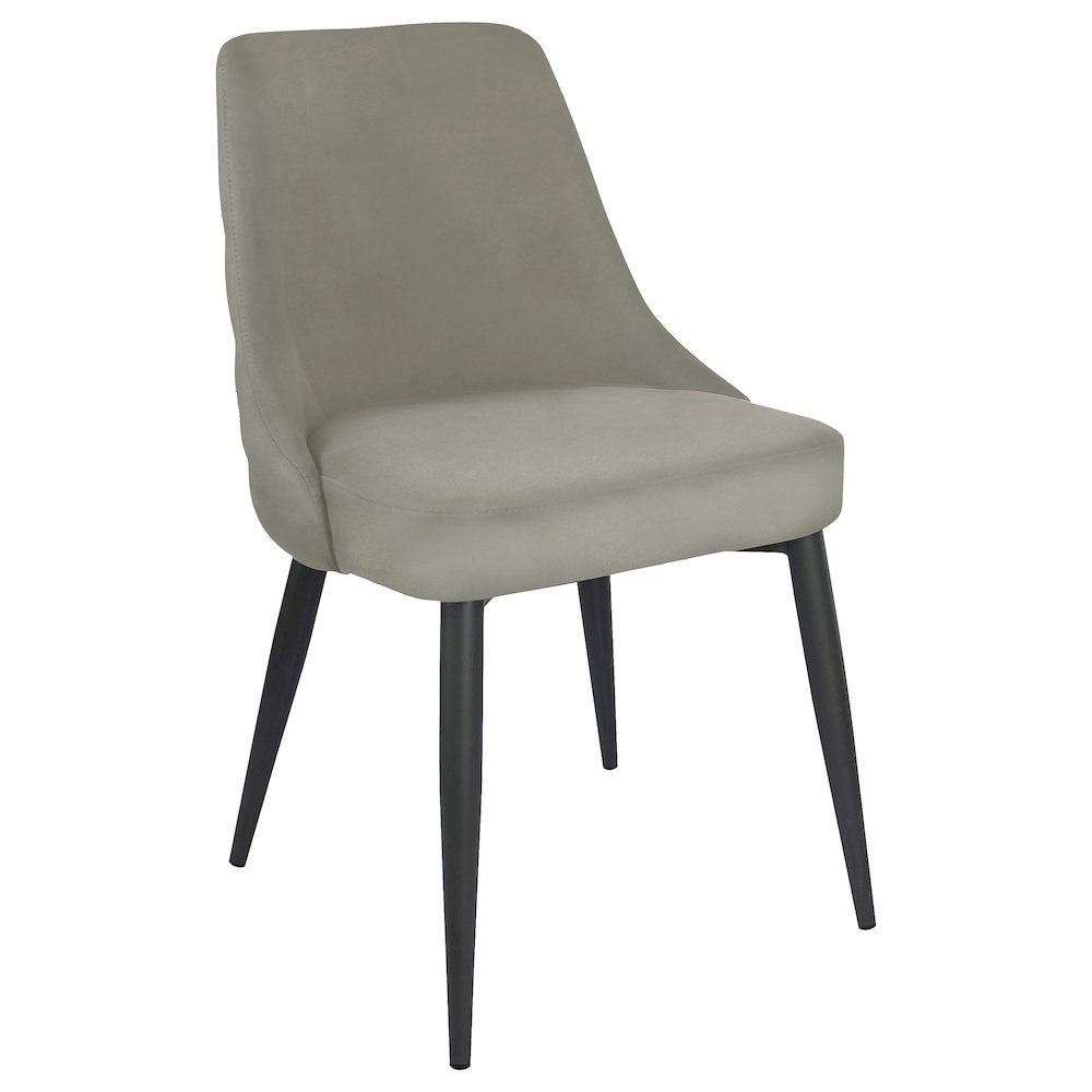 Cosmo Upholstered Dining Side Chair Light Grey (Set of 2). Picture 3