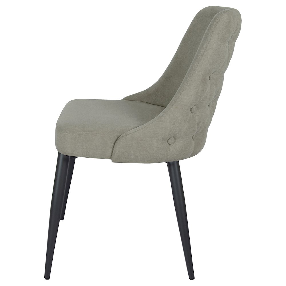 Cosmo Upholstered Dining Side Chair Light Grey (Set of 2). Picture 6