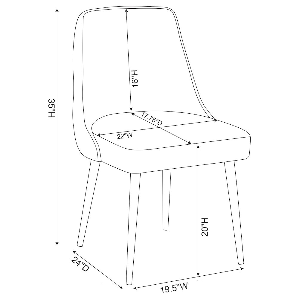 Cosmo Upholstered Dining Side Chair Light Grey (Set of 2). Picture 14