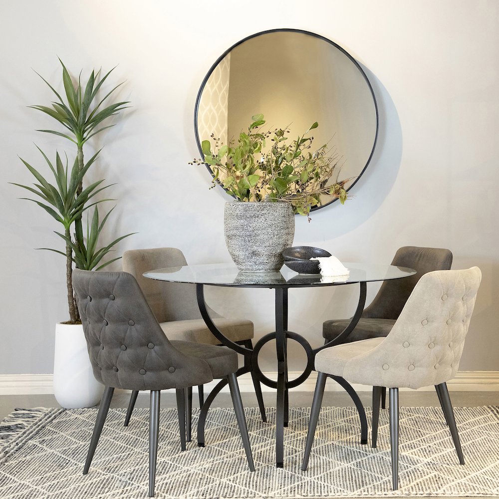 Cosmo Upholstered Dining Side Chair Light Grey (Set of 2). Picture 13