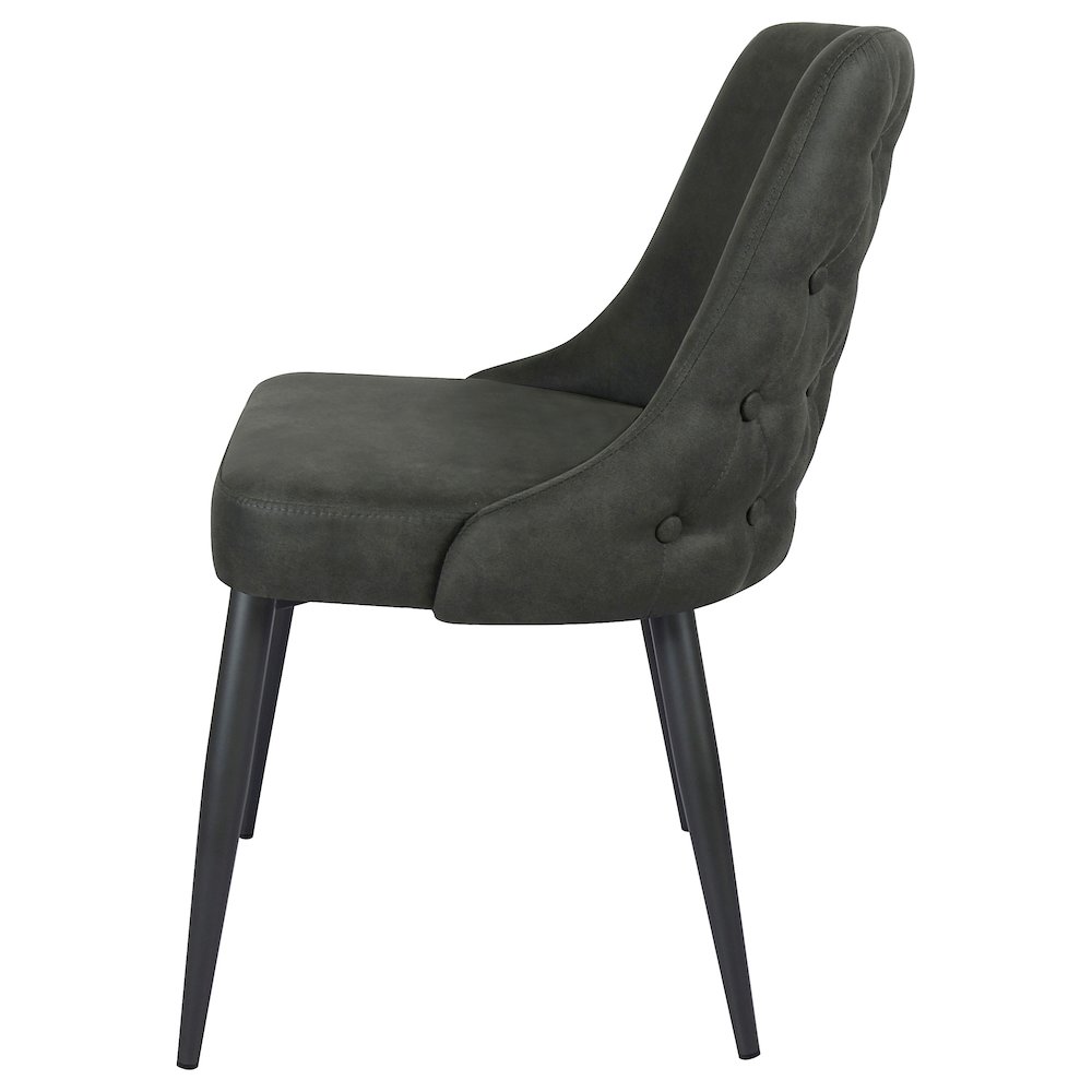 Cosmo Upholstered Dining Side Chair Grey (Set of 2). Picture 6