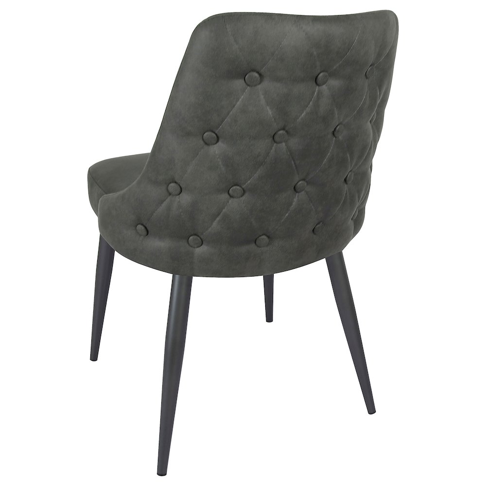 Cosmo Upholstered Dining Side Chair Grey (Set of 2). Picture 7