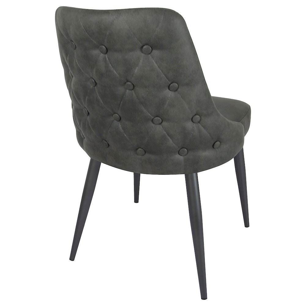 Cosmo Upholstered Dining Side Chair Grey (Set of 2). Picture 9