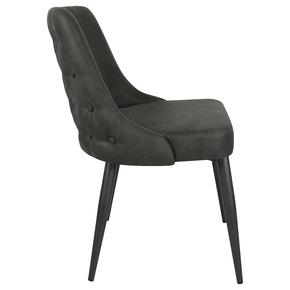Cosmo Upholstered Dining Side Chair Grey (Set of 2). Picture 10