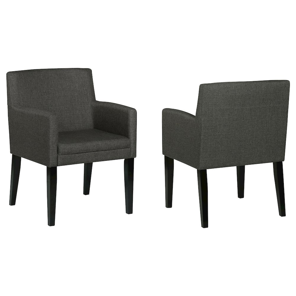 Catherine Upholstered Dining Arm Chair Grey (Set of 2). Picture 1
