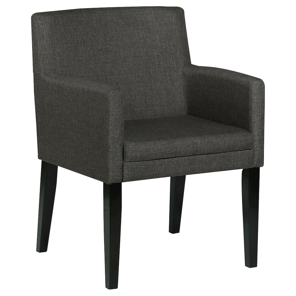 Catherine Upholstered Dining Arm Chair Grey (Set of 2). Picture 3