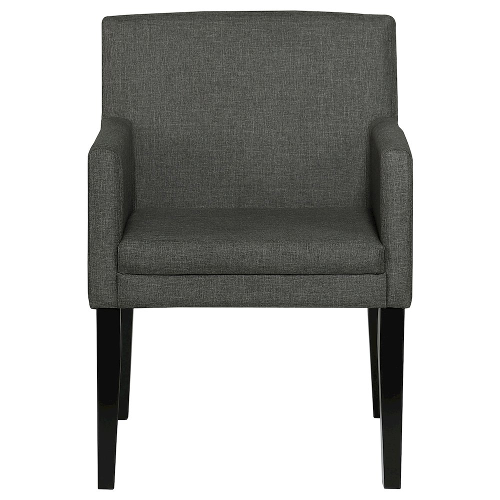 Catherine Upholstered Dining Arm Chair Grey (Set of 2). Picture 4