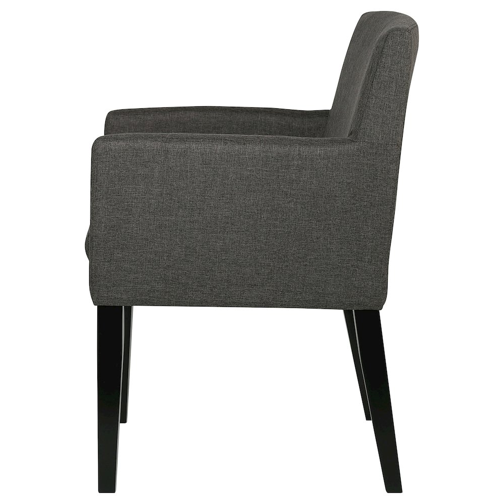 Catherine Upholstered Dining Arm Chair Grey (Set of 2). Picture 6