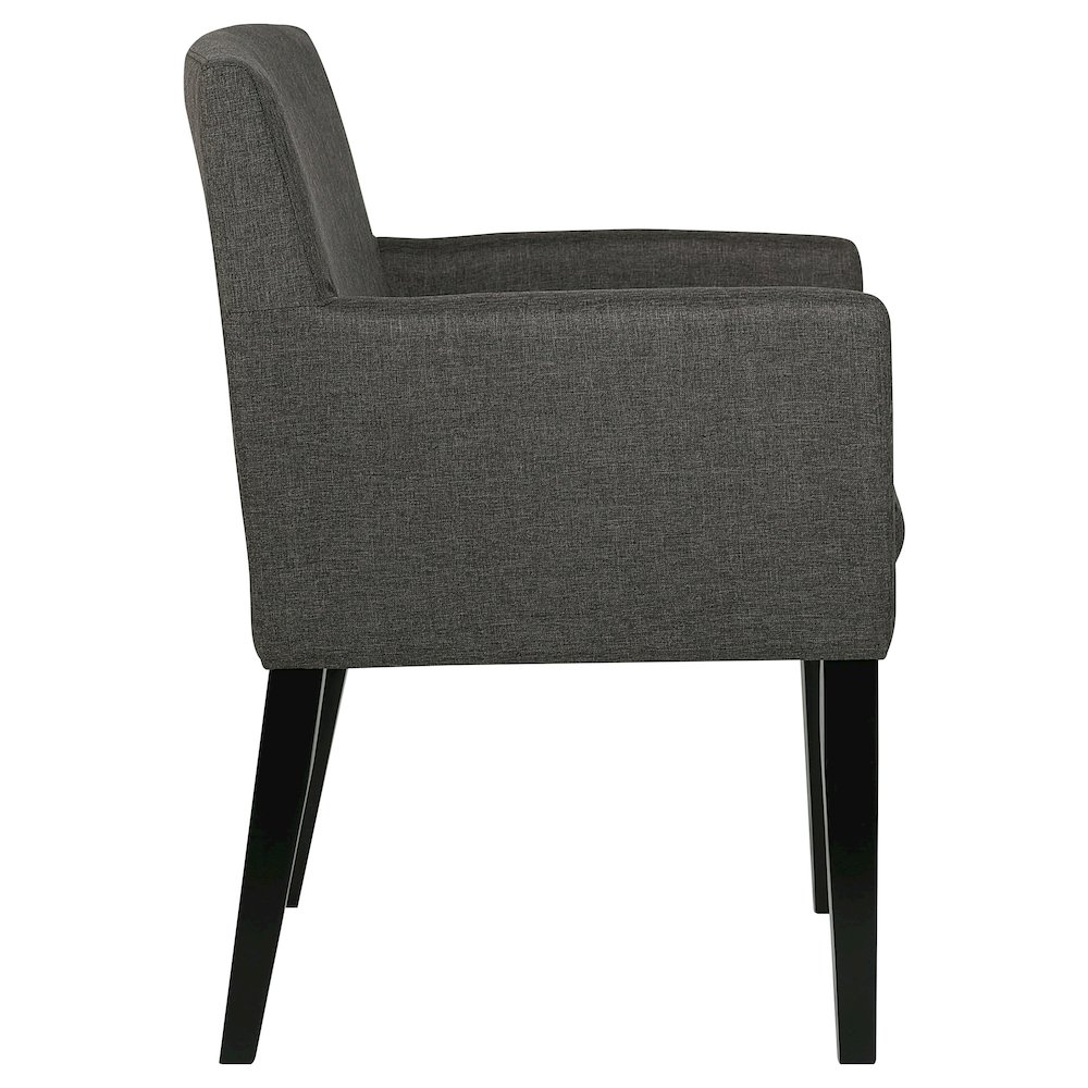 Catherine Upholstered Dining Arm Chair Grey (Set of 2). Picture 9