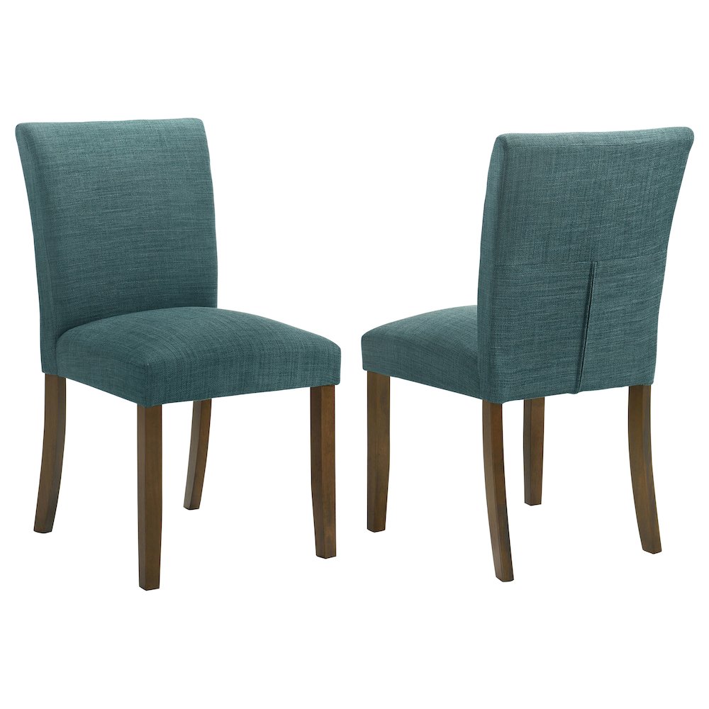 Cantley Upholstered Dining Side Chair Teal Blue (Set of 2). Picture 1