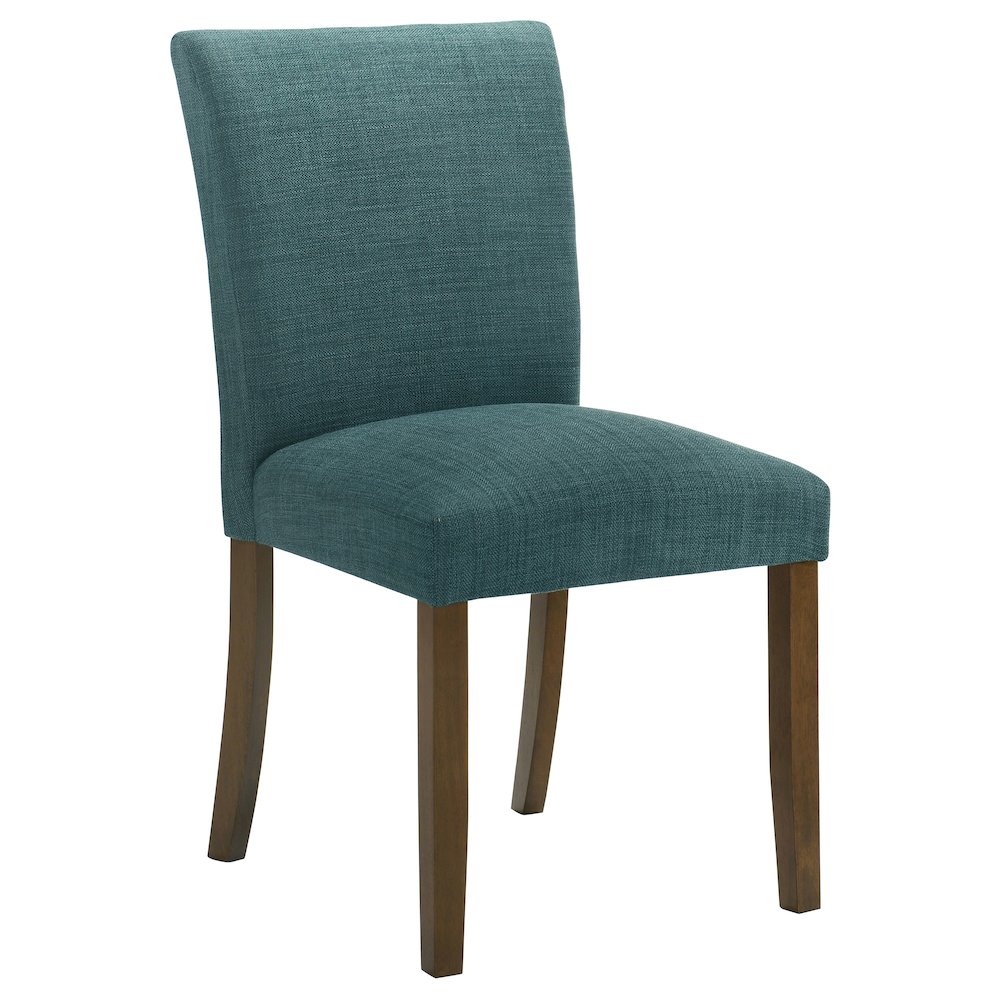 Cantley Upholstered Dining Side Chair Teal Blue (Set of 2). Picture 3