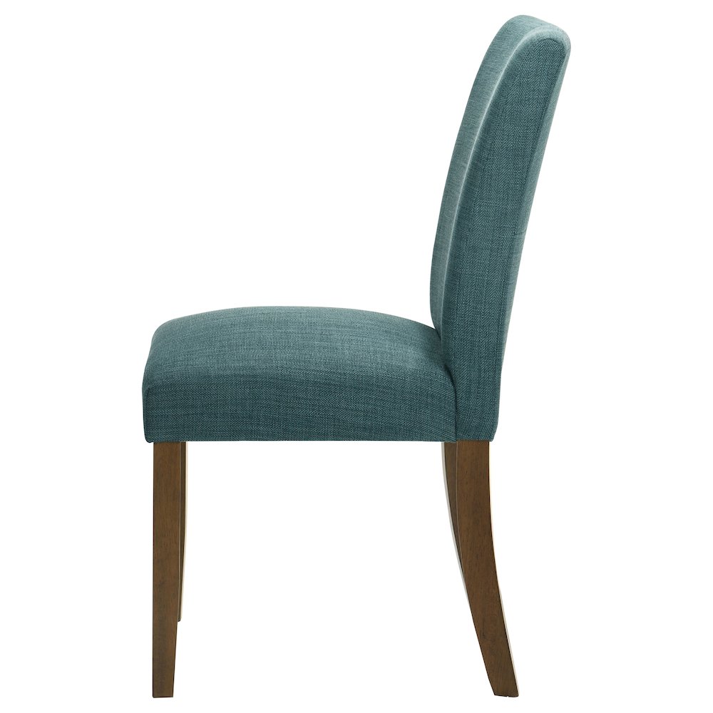 Cantley Upholstered Dining Side Chair Teal Blue (Set of 2). Picture 6