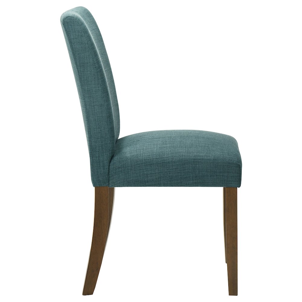 Cantley Upholstered Dining Side Chair Teal Blue (Set of 2). Picture 9