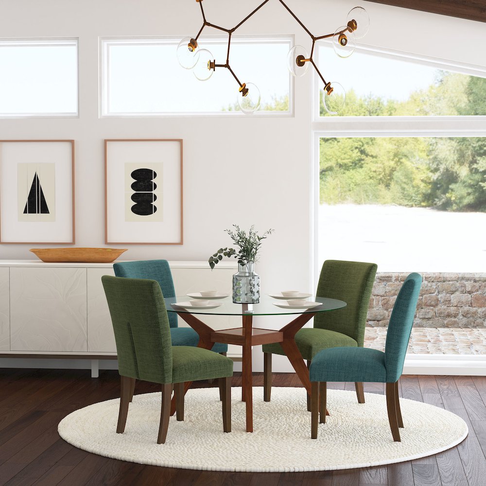 Cantley Upholstered Dining Side Chair Green (Set of 2). Picture 12