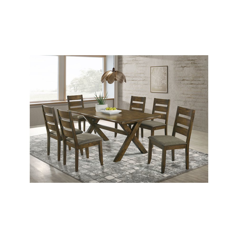 Alston 7-piece Rectangular Dining Table Set Knotty Nutmeg. Picture 1