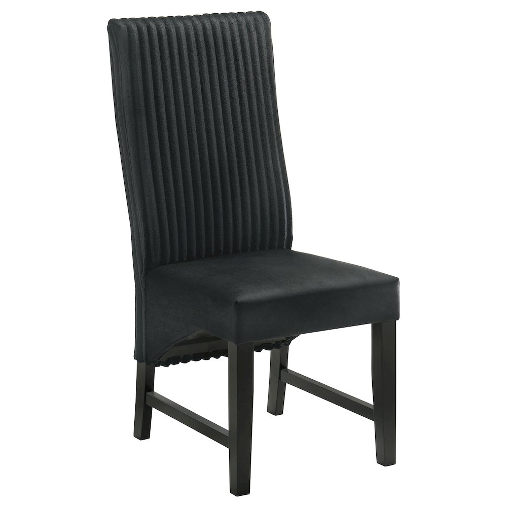 Barrand Upholstered Dining Side Chair Black (Set of 2). Picture 3