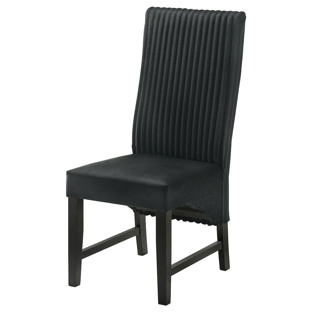 Barrand Upholstered Dining Side Chair Black (Set of 2). Picture 5