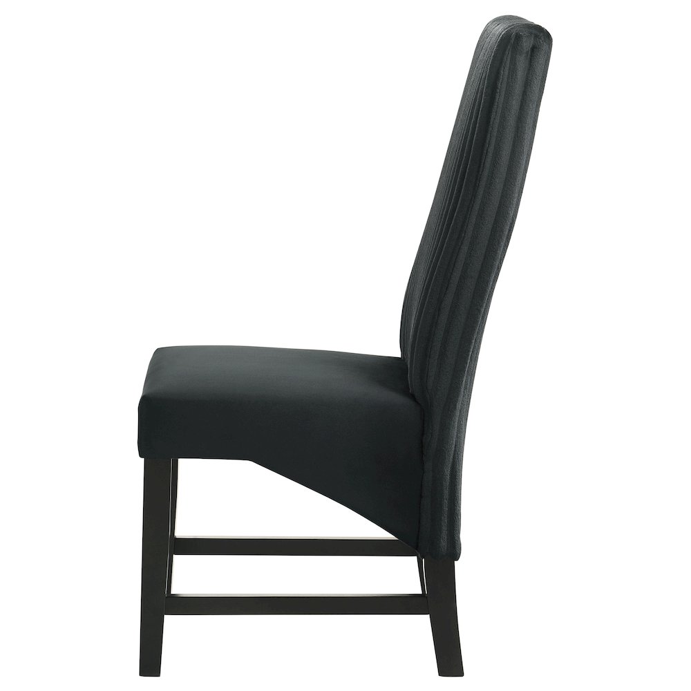 Barrand Upholstered Dining Side Chair Black (Set of 2). Picture 6