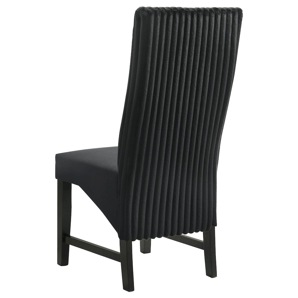 Barrand Upholstered Dining Side Chair Black (Set of 2). Picture 7
