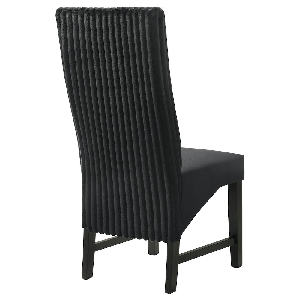 Barrand Upholstered Dining Side Chair Black (Set of 2). Picture 8