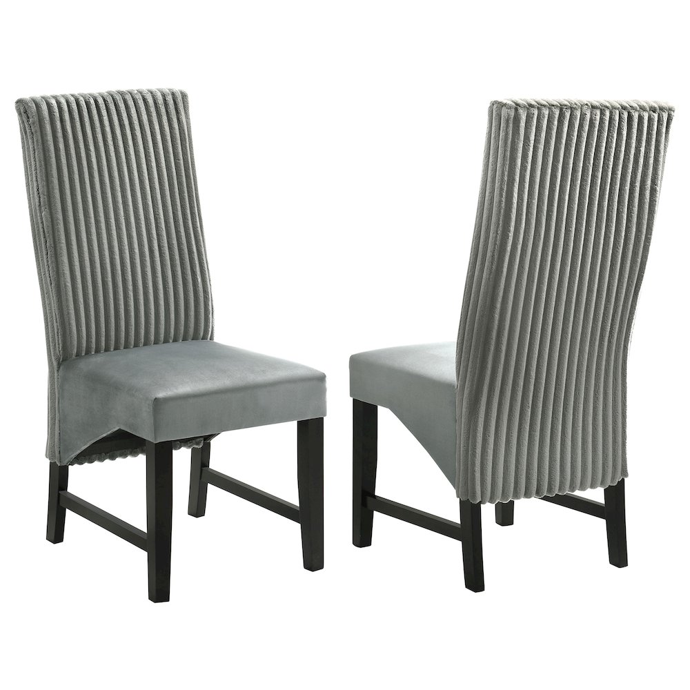 Barrand Upholstered Dining Side Chair Grey (Set of 2). Picture 1