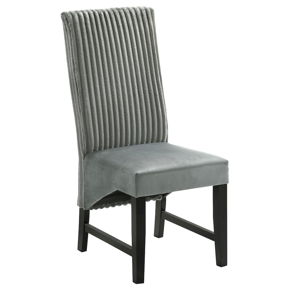 Barrand Upholstered Dining Side Chair Grey (Set of 2). Picture 3