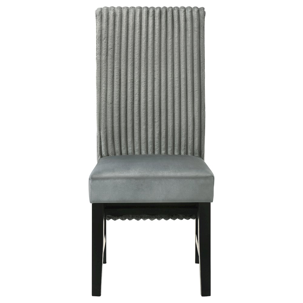 Barrand Upholstered Dining Side Chair Grey (Set of 2). Picture 4