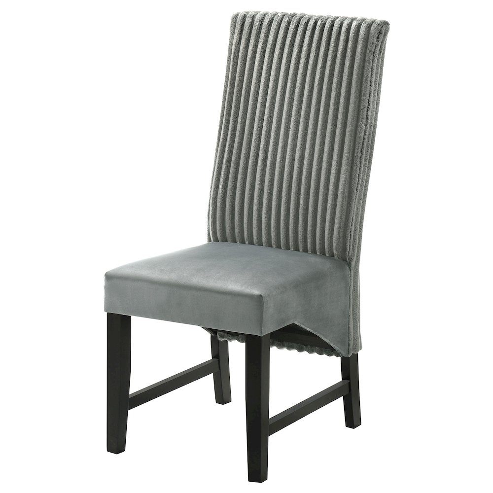 Barrand Upholstered Dining Side Chair Grey (Set of 2). Picture 5