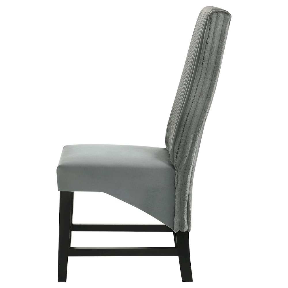 Barrand Upholstered Dining Side Chair Grey (Set of 2). Picture 6