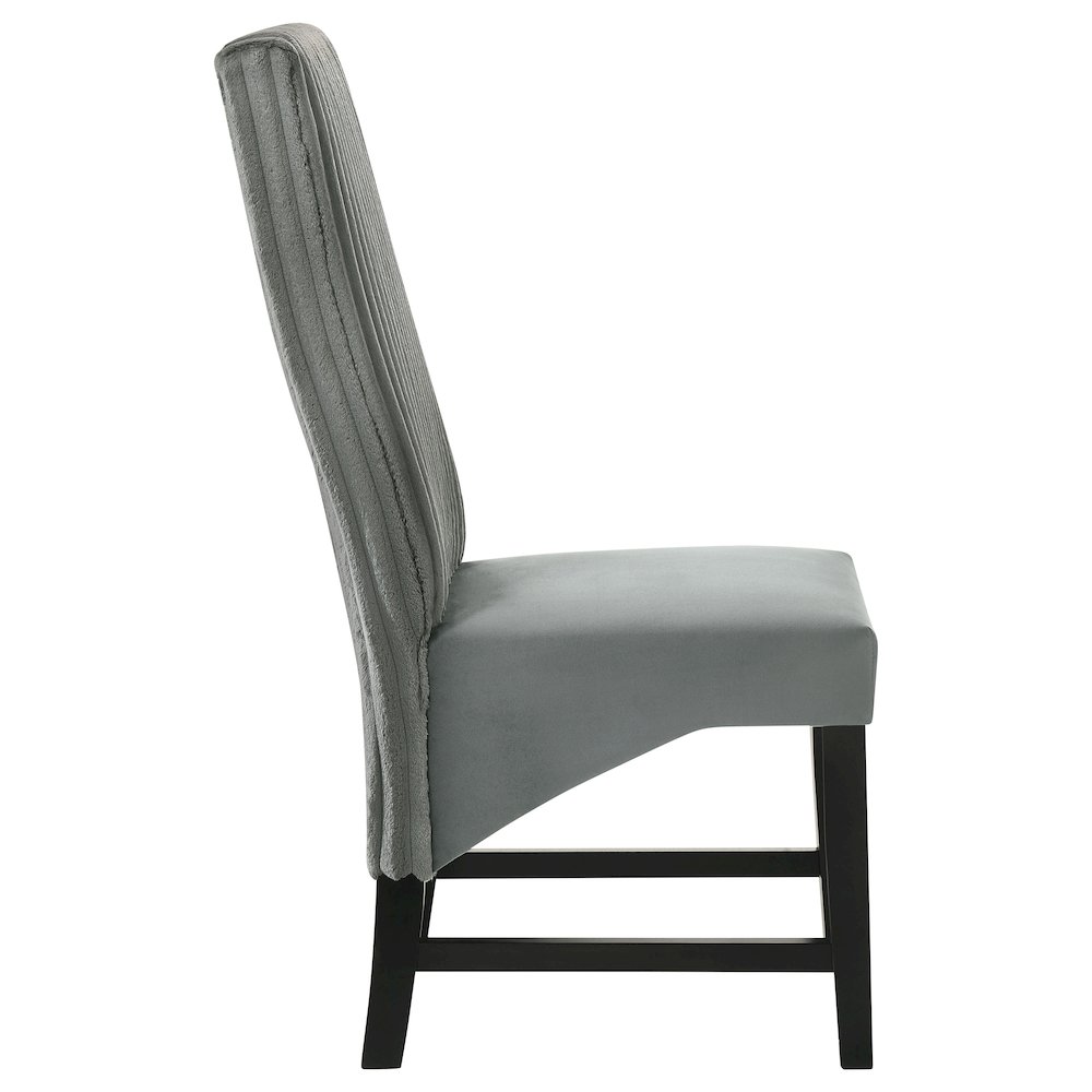 Barrand Upholstered Dining Side Chair Grey (Set of 2). Picture 9